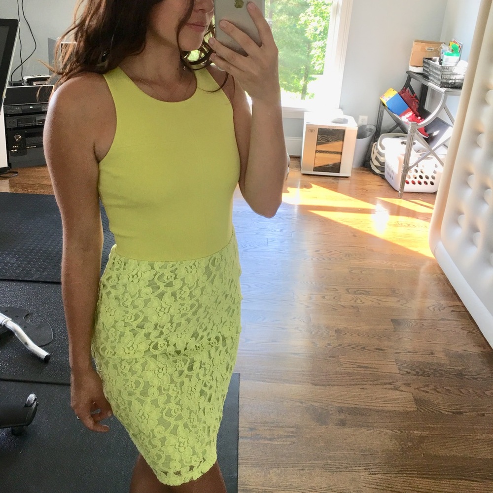 Neon Bodycon Lace Dress⚡️